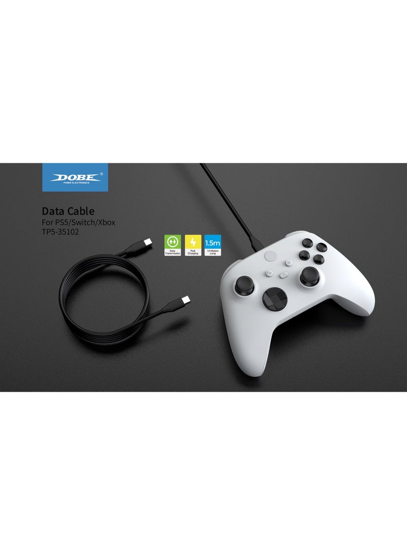 دوبي Charging and Data Cable, Fast Charging, 1.5m, Compatible with PlayStation 5, Black, TP5-35102 - Image 5